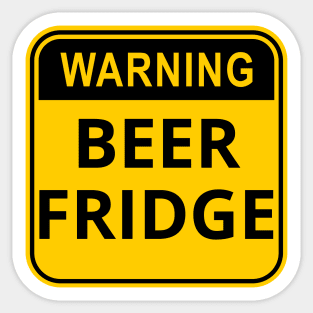 Warning Sign : Beer Fridge Sticker